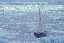 Northabout in ice