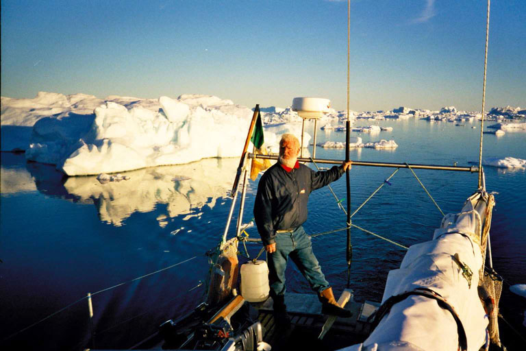 Picture of Jarlath navigating in Ice